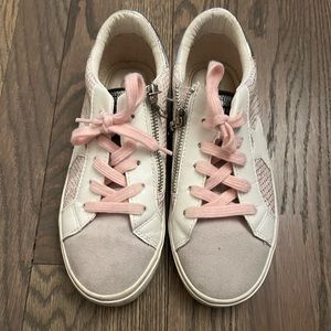 Kids Vintage Havana Sneakers-Pink and Silver croc style